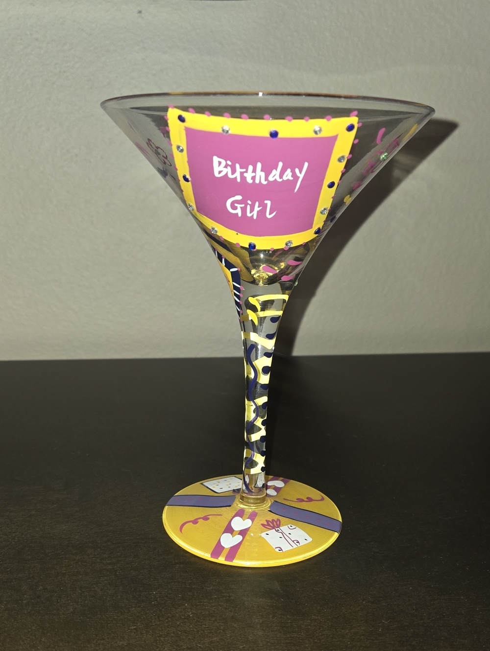 Birthday Girl Martini glass